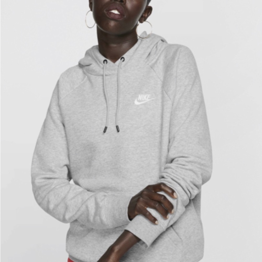 Nike Sportswear Essential Fleece Hoodie Heather Grey